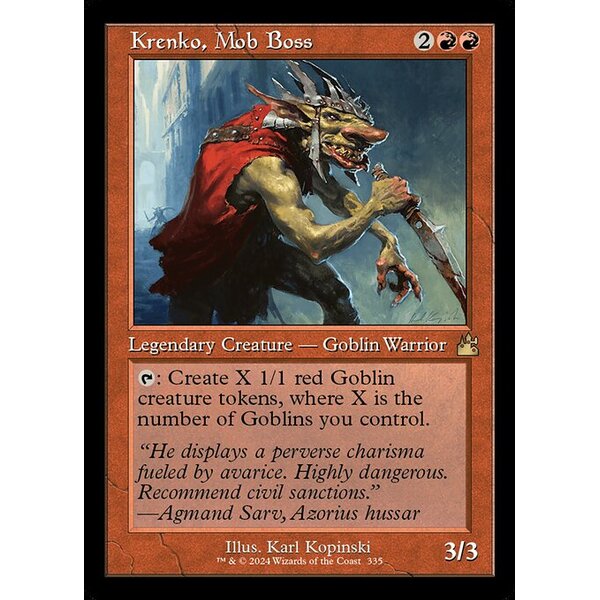 Ravnica Remastered - 335 - Krenko, Mob Boss - Rare - R - Non-foil (Front)