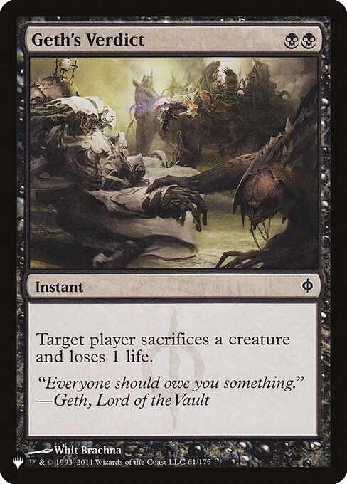 The List - NPH-61 - Geth's Verdict - Common - B - Non-foil (Front)