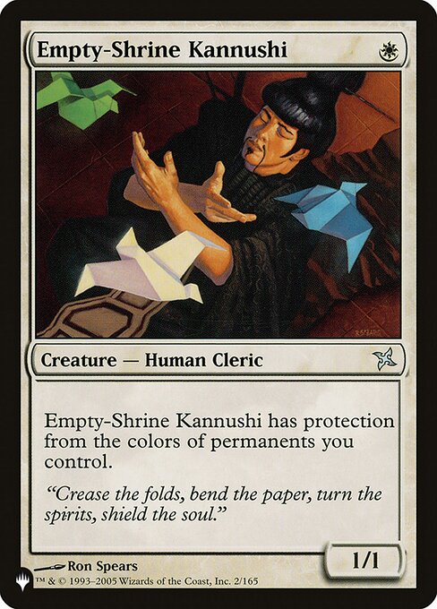 The List - BOK-2 - Empty-Shrine Kannushi - Uncommon - W - Non-foil (Front)