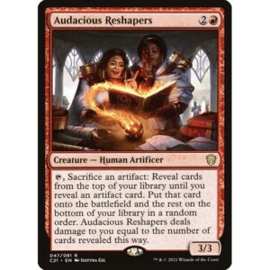 Commander 2021 - 47 - Audacious Reshapers - Rare - R - Non-foil (Front)
