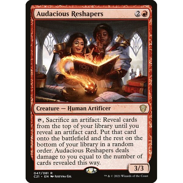 Commander 2021 - 47 - Audacious Reshapers - Rare - R - Non-foil (Front)