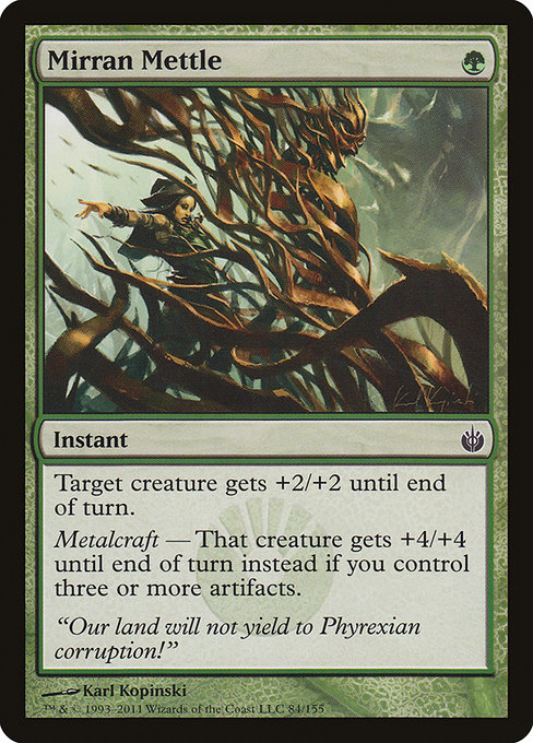 Mirrodin Besieged - 84 - Mirran Mettle - Common - G - Non-foil (Front)