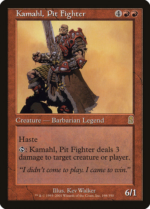 Odyssey - 198 - Kamahl, Pit Fighter - Rare - R - Non-foil (Front)
