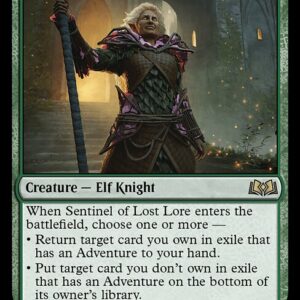 Wilds of Eldraine - 184 - Sentinel of Lost Lore - Rare - G - Foil (Front)