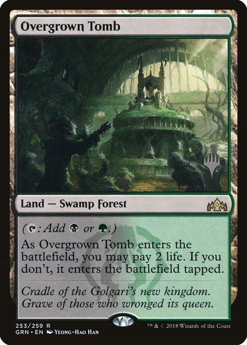 Guilds of Ravnica Promos - 253p - Overgrown Tomb - Rare - C - Non-foil - Promo (Front)