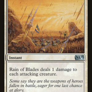 Magic 2013 - 28 - Rain of Blades - Uncommon - W - Foil (Front)