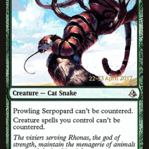 Amonkhet Promos - 180s - Prowling Serpopard - Rare - G - Foil - Datestamped Promo (Front)