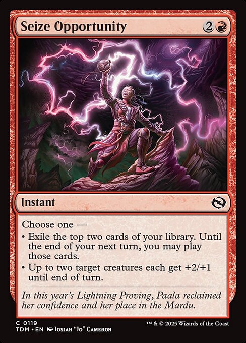 Tarkir: Dragonstorm - 119 - Seize Opportunity - Common - R - Foil (Front)