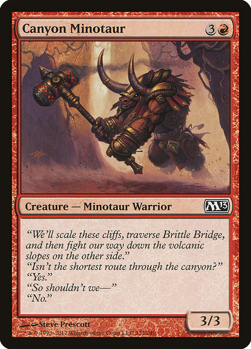 Magic 2013 - 122 - Canyon Minotaur - Common - R - Non-foil (Front)
