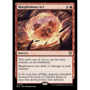 Bloomburrow Commander - 114 - Blasphemous Act - Rare - R - Non-foil (Front)