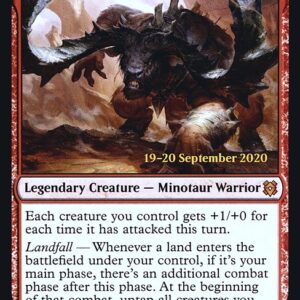 Zendikar Rising Promos - 150s - Moraug, Fury of Akoum - Mythic - R - Foil - Datestamped Promo (Front)