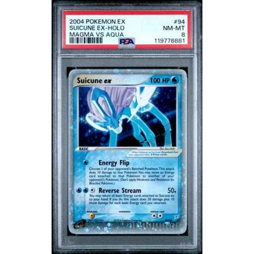 PSA 8 Near Mint - 2004 Pokemon EX Team Magma vs Team Aqua Suicune ex #94