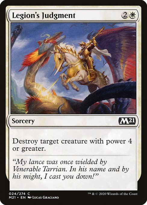 Core Set 2021 - 24 - Legion's Judgment - Common - W - Non-foil