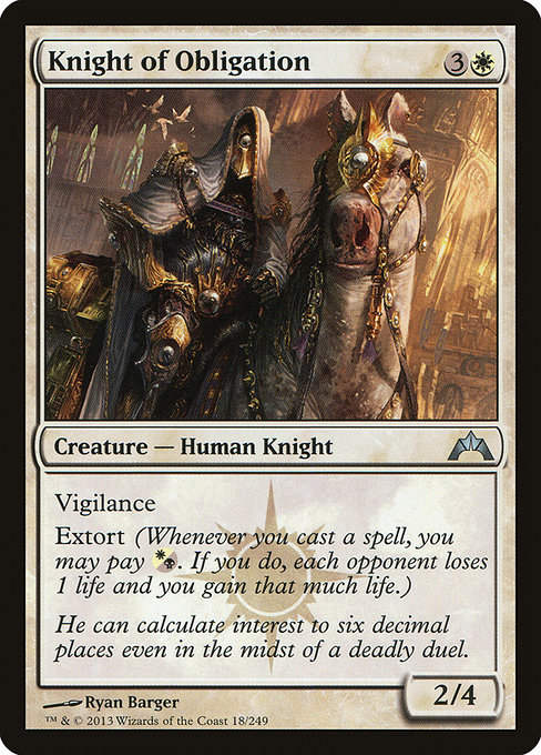 Gatecrash - 18 - Knight of Obligation - Uncommon - W - Foil (Front)