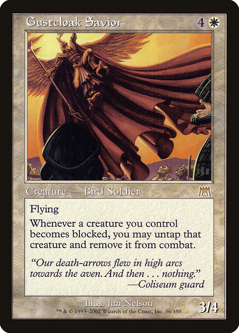 Onslaught - 36 - Gustcloak Savior - Rare - W - Non-foil (Front)