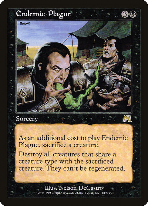 Onslaught - 142 - Endemic Plague - Rare - B - Non-foil (Front)