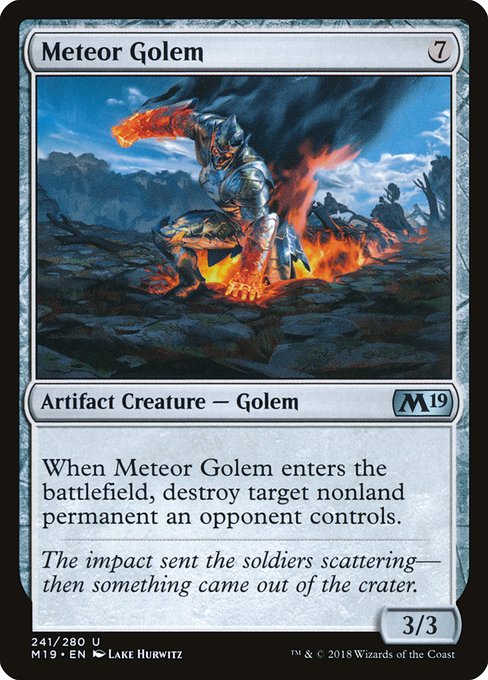 Core Set 2019 - 241 - Meteor Golem - Uncommon - C - Non-foil