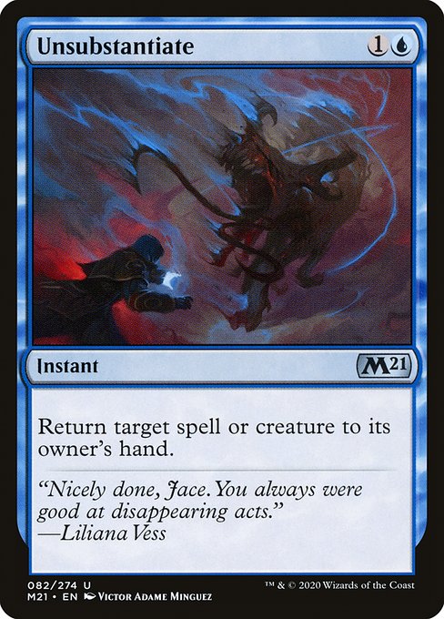 Core Set 2021 - 82 - Unsubstantiate - Uncommon - U - Non-foil