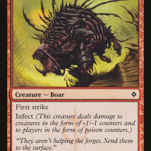 New Phyrexia - 92 - Razor Swine - Common - R - Non-foil (Front)