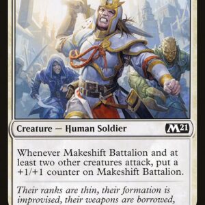 Core Set 2021 - 26 - Makeshift Battalion - Common - W - Non-foil