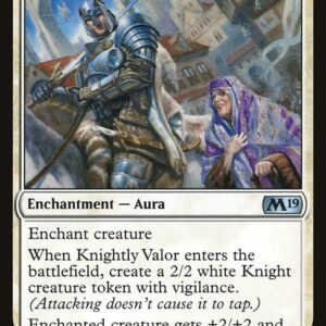 Core Set 2019 - 20 - Knightly Valor - Uncommon - W - Non-foil