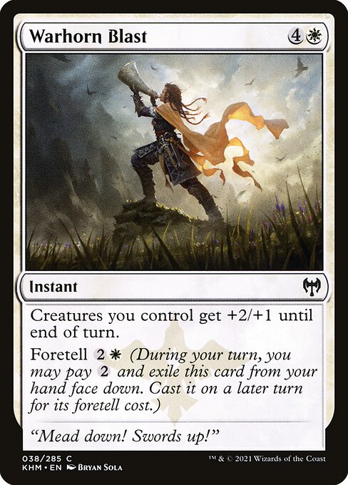 Kaldheim - 38 - Warhorn Blast - Common - W - Non-foil
