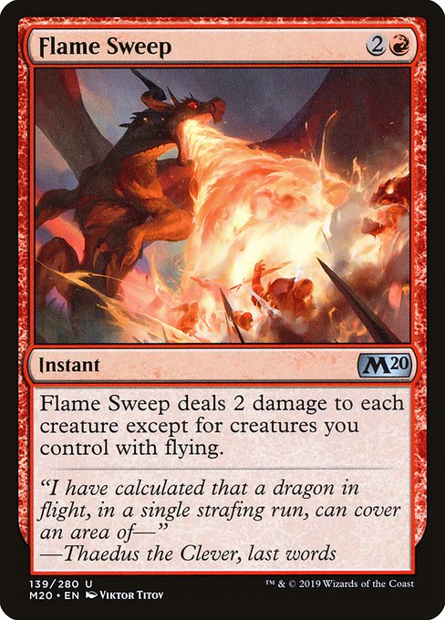 Core Set 2020 - 139 - Flame Sweep - Uncommon - R - Non-foil