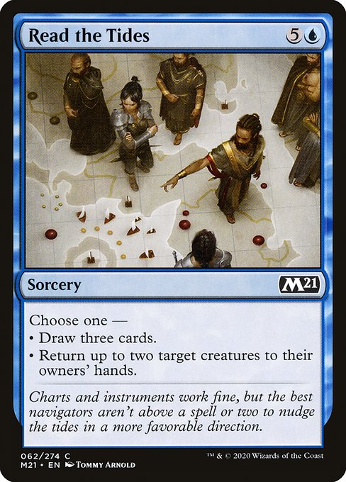 Core Set 2021 - 62 - Read the Tides - Common - U - Non-foil