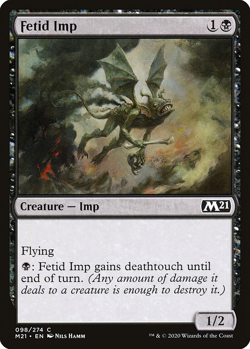 Core Set 2021 - 98 - Fetid Imp - Common - B - Non-foil