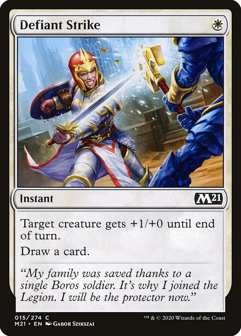 Core Set 2021 - 15 - Defiant Strike - Common - W - Non-foil