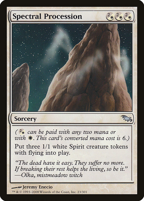 Shadowmoor - 23 - Spectral Procession - Uncommon - W - Non-foil (Front)