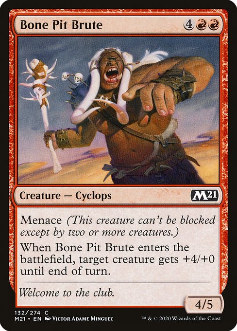 Core Set 2021 - 132 - Bone Pit Brute - Common - R - Non-foil