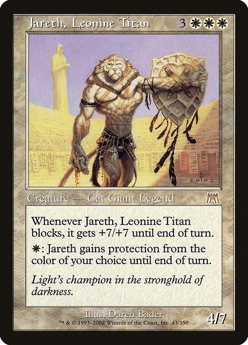 Onslaught - 43 - Jareth, Leonine Titan - Rare - W - Non-foil (Front)