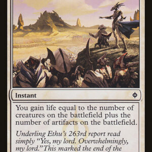New Phyrexia - 26 - War Report - Common - W - Non-foil (Front)