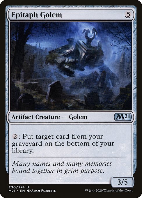 Core Set 2021 - 230 - Epitaph Golem - Uncommon - C - Non-foil