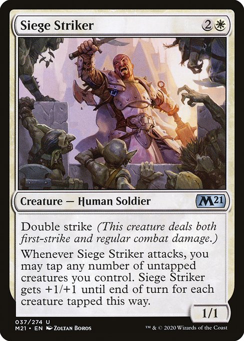 Core Set 2021 - 37 - Siege Striker - Uncommon - W - Non-foil