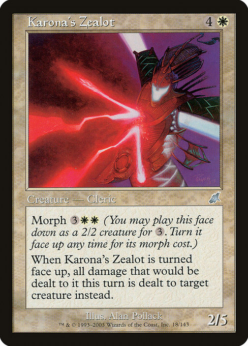 Scourge - 18 - Karona's Zealot - Uncommon - W - Non-foil (Front)