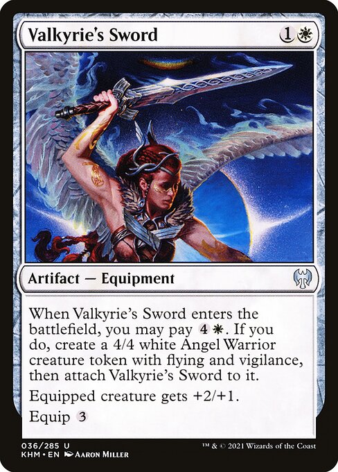 Kaldheim - 36 - Valkyrie's Sword - Uncommon - W - Non-foil