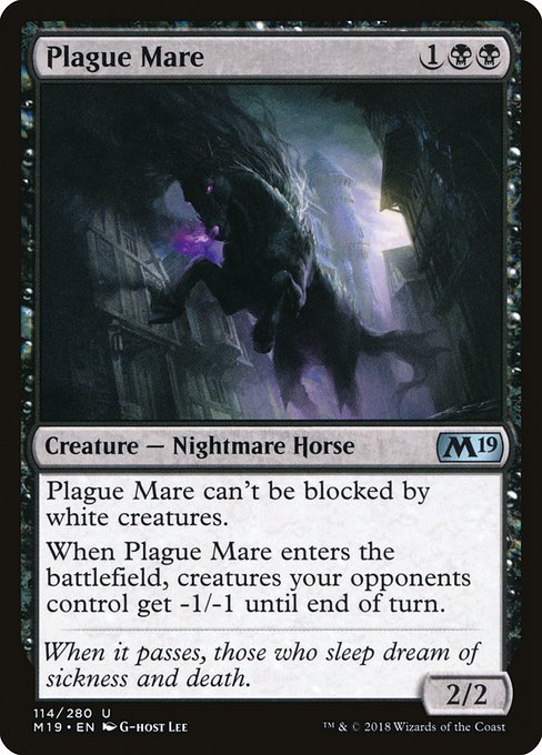 Core Set 2019 - 114 - Plague Mare - Uncommon - B - Non-foil