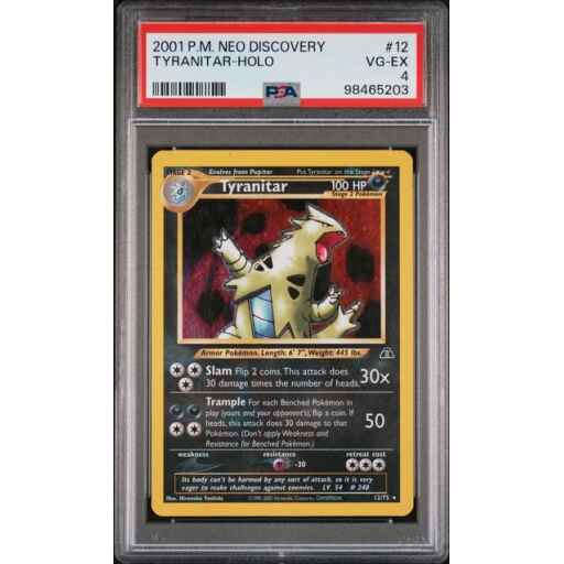 PSA 4 Very Good - 2001 Pokemon Neo Discovery Tyranitar Holo #12