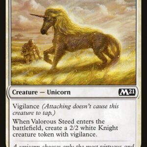 Core Set 2021 - 42 - Valorous Steed - Common - W - Non-foil