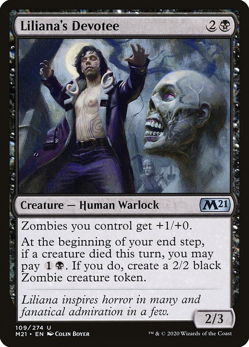 Core Set 2021 - 109 - Liliana's Devotee - Uncommon - B - Non-foil