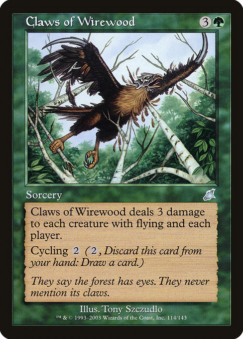 Scourge - 114 - Claws of Wirewood - Uncommon - G - Non-foil (Front)