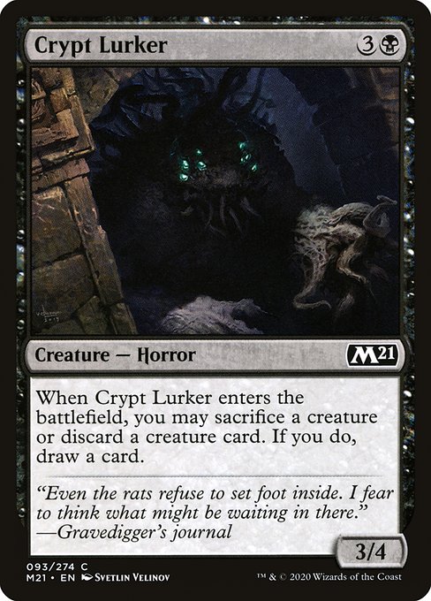 Core Set 2021 - 93 - Crypt Lurker - Common - B - Non-foil