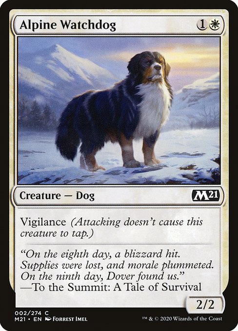 Core Set 2021 - 2 - Alpine Watchdog - Common - W - Non-foil