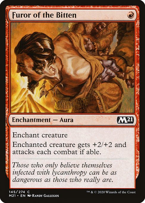 Core Set 2021 - 145 - Furor of the Bitten - Common - R - Non-foil