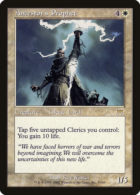 Onslaught - 3 - Ancestor's Prophet - Rare - W - Non-foil (Front)