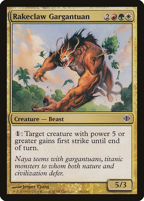 Shards of Alara - 186 - Rakeclaw Gargantuan - Common - Multi - Non-foil (Front)