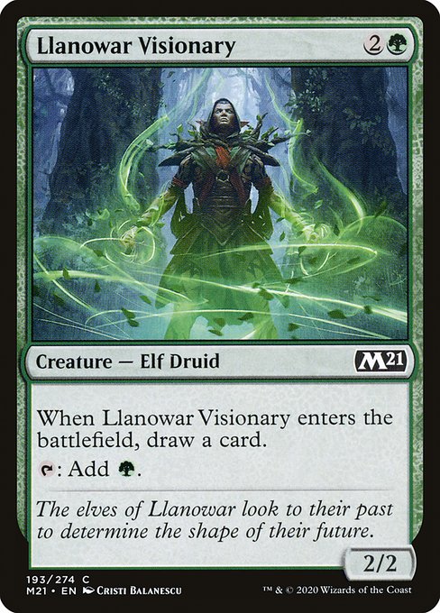Core Set 2021 - 193 - Llanowar Visionary - Common - G - Non-foil