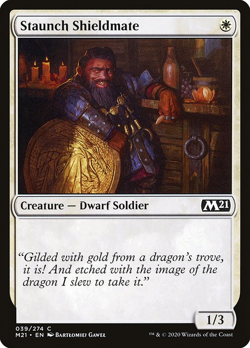 Core Set 2021 - 39 - Staunch Shieldmate - Common - W - Non-foil
